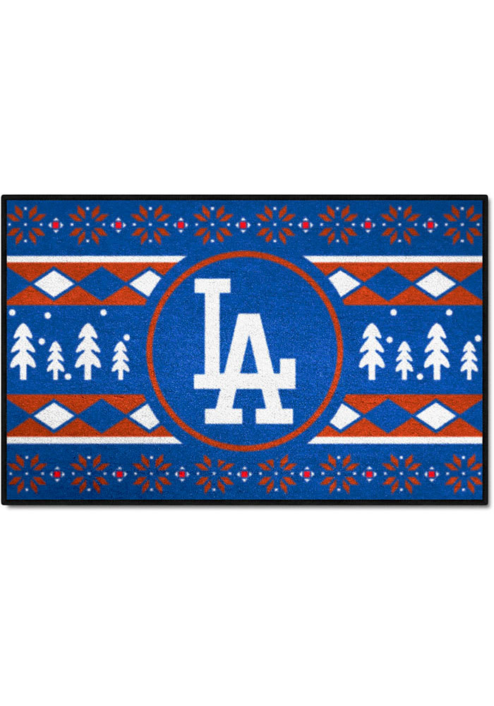 Los Angeles Dodgers 19x30 Holiday Sweater Starter Interior Rug