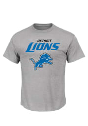 Majestic Detroit Lions Grey Critical Victory Short Sleeve T Shirt