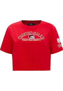 Pro Standard Winston-Salem State University Womens Red Classic Short Sleeve T-Shirt