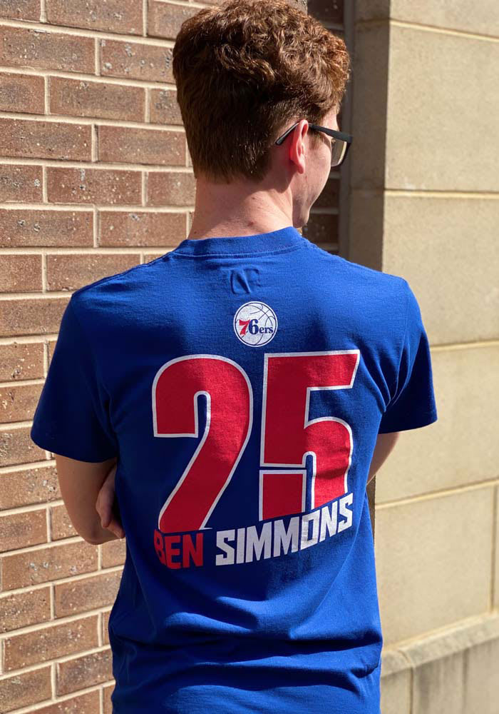 Ben Simmons Philadelphia 76ers Blue State Short Sleeve Player T Shirt