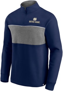 Notre Dame Fighting Irish Mens Navy Blue Primary Long Sleeve 1/4 Zip Pullover