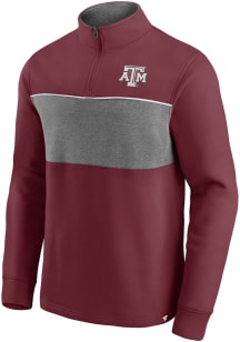 Texas A&amp;M Aggies Mens Maroon Primary Long Sleeve 1/4 Zip Pullover