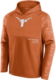 Texas Longhorns Mens Burnt Orange Camo Fleece Defender Hood