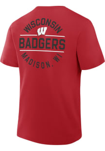 Wisconsin Badgers Fast Break Short Sleeve T Shirt - Red