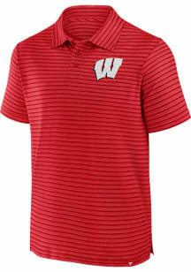 Mens Red Wisconsin Badgers Victory Calls Short Sleeve Polo Shirt