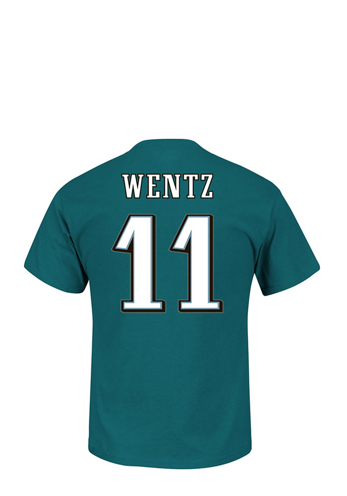 Carson Wentz Philadelphia Eagles Midnight Green Eligible Receiver Short Sleeve Player T Shirt