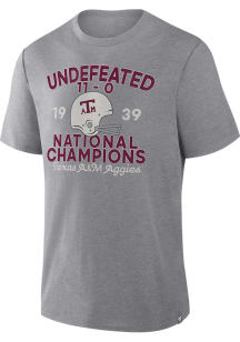 Texas A&amp;M Aggies Grey Distressed Vintage Short Sleeve Fashion T Shirt