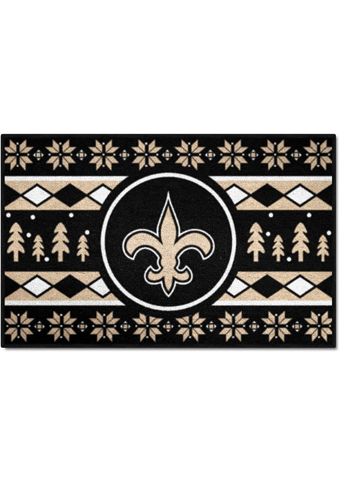 New Orleans Saints 19x30 Holiday Sweater Starter Interior Rug
