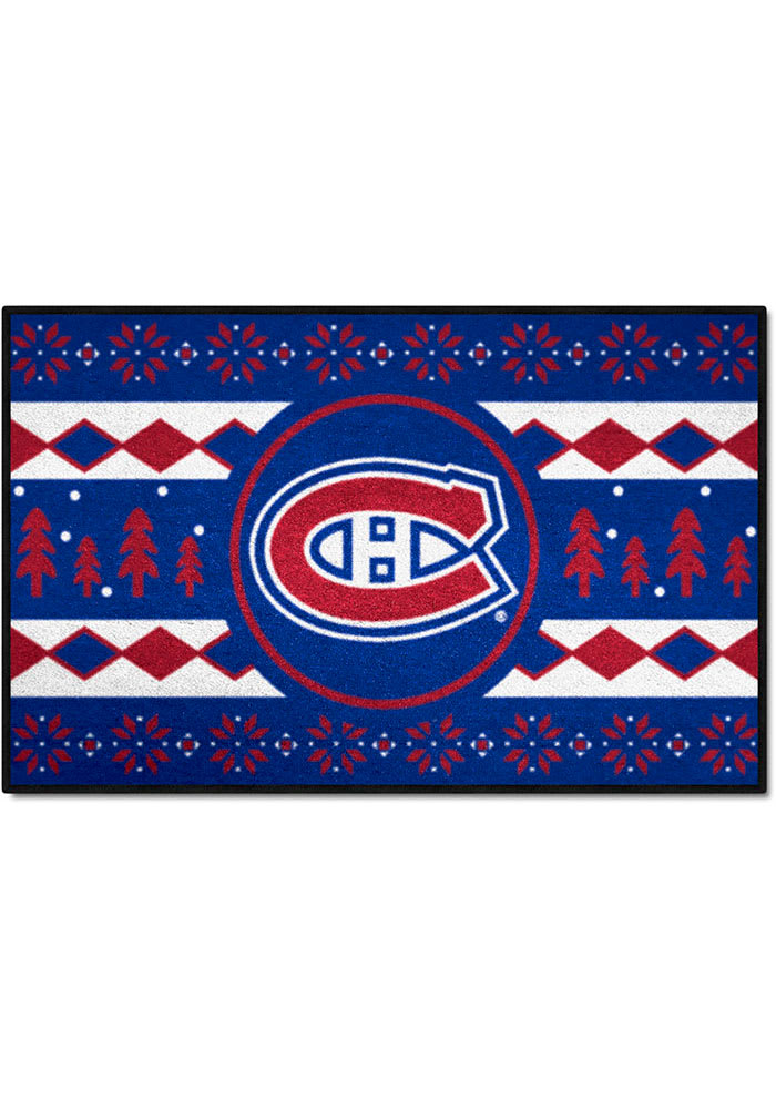 Montreal Canadiens 19x30 Holiday Sweater Starter Interior Rug