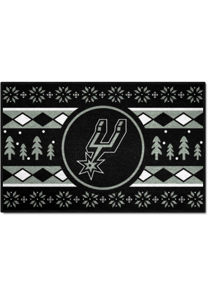 San Antonio Spurs 19x30 Holiday Sweater Starter Interior Rug