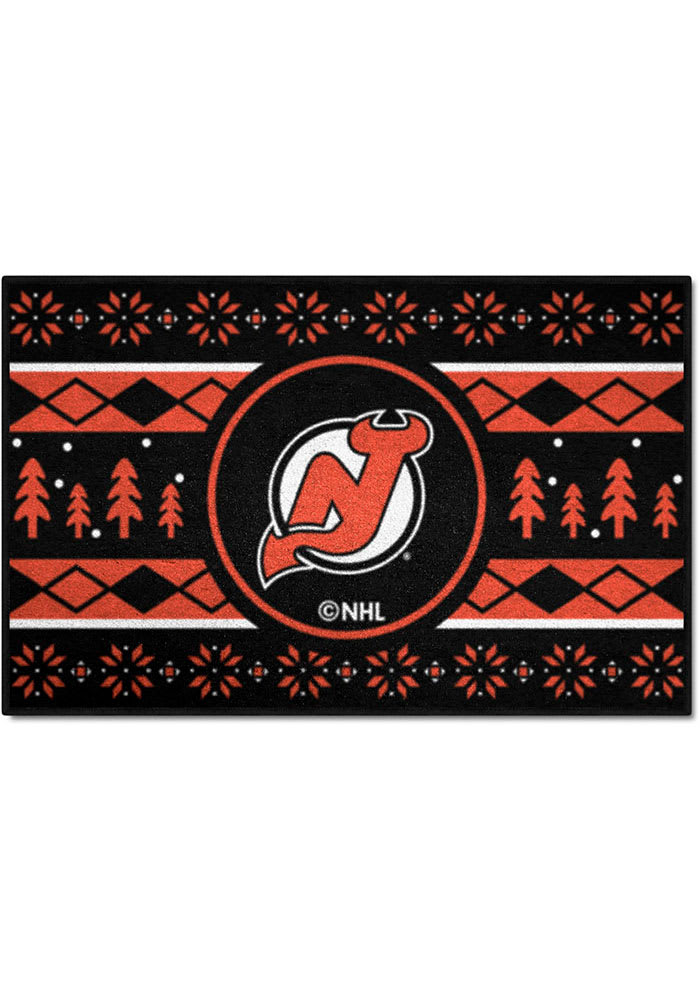 New Jersey Devils 19x30 Holiday Sweater Starter Interior Rug