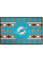 Miami Dolphins 19x30 Holiday Sweater Starter Interior Rug