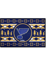 St Louis Blues 19x30 Holiday Sweater Starter Interior Rug