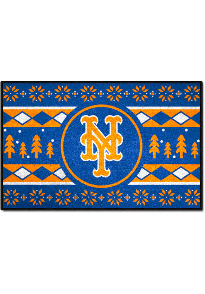 New York Mets 19x30 Holiday Sweater Starter Interior Rug