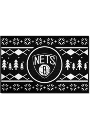 Brooklyn Nets 19x30 Holiday Sweater Starter Interior Rug
