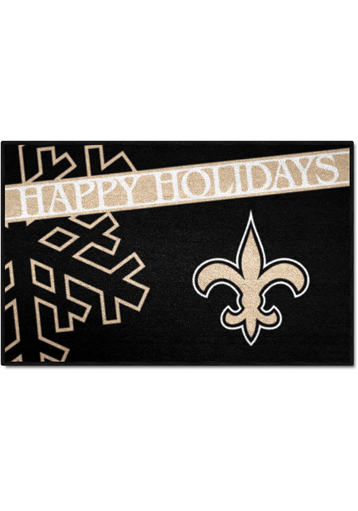 New Orleans Saints 19x30 Holiday Starter Interior Rug