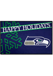 Seattle Seahawks 19x30 Holiday Starter Interior Rug