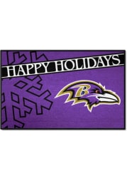 Baltimore Ravens 19x30 Holiday Starter Interior Rug