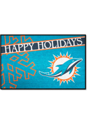 Miami Dolphins 19x30 Holiday Starter Interior Rug