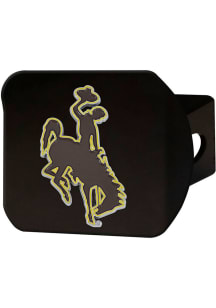 Wyoming Cowboys Black Car Accessory Hitch Cover