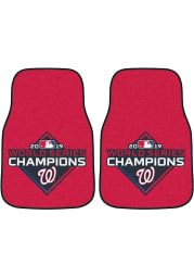 Sports Licensing Solutions Washington Nationals 2019 World Series Champs 2-Piece Carpet Car Mat - Red