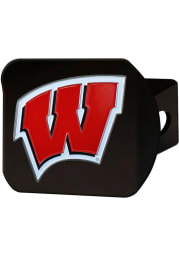 Wisconsin Badgers Black Car Accessory Hitch Cover