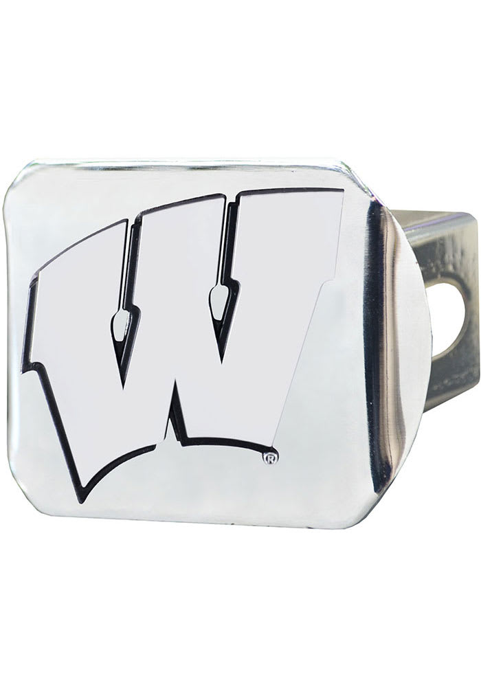 Wisconsin Badgers Chrome Car Accessory Hitch Cover
