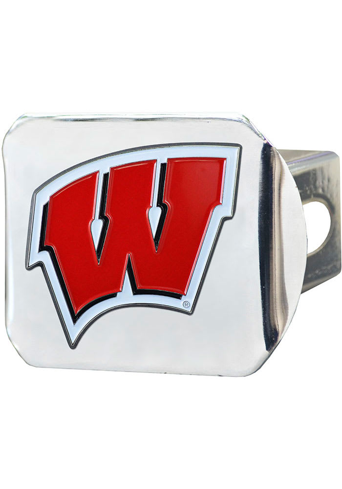 Wisconsin Badgers Chrome Car Accessory Hitch Cover