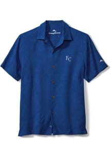 Tommy Bahama Kansas City Royals Mens Blue Al Fresco Jacquard Short Sleeve Dress Shirt