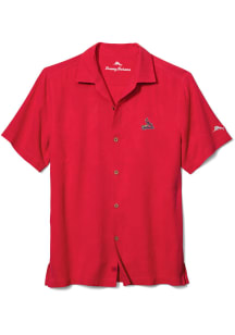 Tommy Bahama St Louis Cardinals Mens Red Al Fresco Jacquard Short Sleeve Dress Shirt
