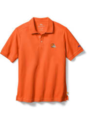 Tommy Bahama Cleveland Browns Mens Orange Emfielder Short Sleeve Polo