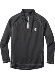 Tommy Bahama Michigan State Spartans Mens Charcoal Firewall Long Sleeve 1/4 Zip Pullover