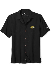 Tommy Bahama Missouri Tigers Mens Black Al Fresco Short Sleeve Dress Shirt