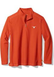 Tommy Bahama Texas Longhorns Mens Burnt Orange Emfielder Long Sleeve 1/4 Zip Pullover