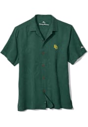 Tommy Bahama Baylor Bears Mens Green Sport Al Fresco Tropics Short Sleeve Dress Shirt