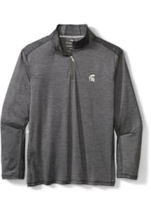 Tommy Bahama Michigan State Spartans Mens Charcoal Sport Delray Long Sleeve 1/4 Zip Pullover