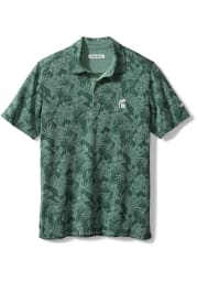 Tommy Bahama Michigan State Spartans Mens Green Sport Palmetto Palms Short Sleeve Polo