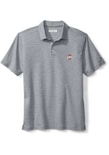 Mens Ohio State Buckeyes Grey Tommy Bahama Sport Pacific Shore Short Sleeve Polo Shirt