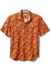 Tommy Bahama Texas Longhorns Mens Burnt Orange Sport Jungle Shade Short Sleeve Dress Shirt