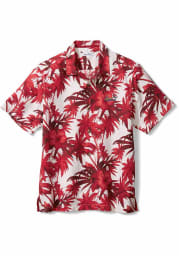 Tommy Bahama St Louis Cardinals Mens Red Harbor Island Hibiscus Camp Short Sleeve Dress Shirt