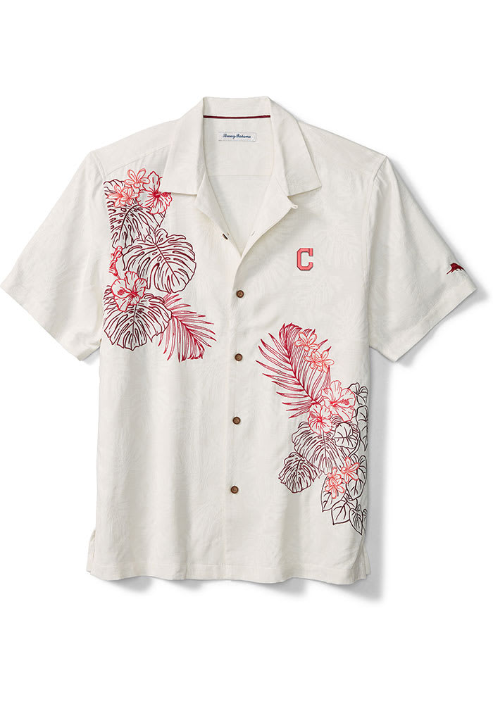 Cleveland Indians Tommy Bahama Beach-Cation Camp Button-Up Shirt