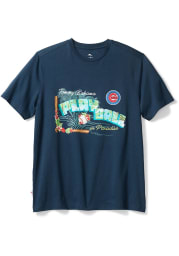 Tommy Bahama Chicago Cubs Navy Blue Play Ball Short Sleeve Fashion T Shirt
