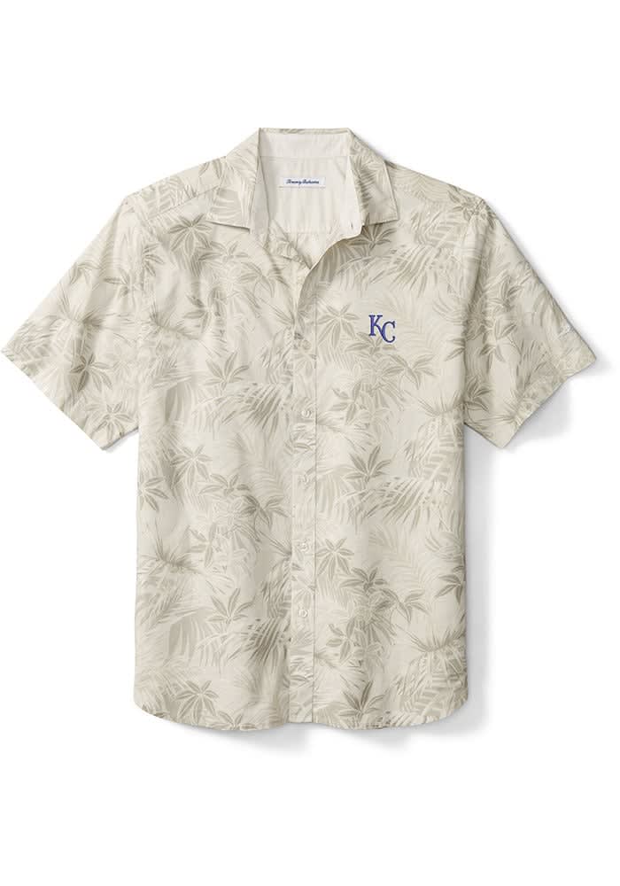 Kansas City Royals Tommy Bahama Short Sleeve Al Fresco Jacquard Button Down  Shirt - Blue