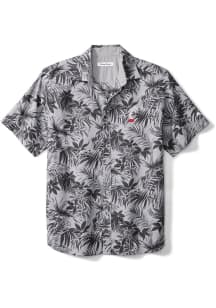 Tommy Bahama Cincinnati Bearcats Mens Black Sport Printed Reign Forest Fronds Short Sleeve Dress..