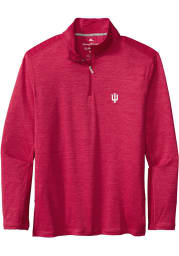 Tommy Bahama Indiana Hoosiers Mens Red Sport Delray Long Sleeve 1/4 Zip Pullover
