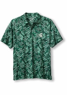 Tommy Bahama Michigan State Spartans Mens Green Tropical Score Short Sleeve Polo