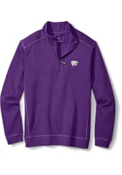 Tommy Bahama K-State Wildcats Mens Purple Sport Nassau Long Sleeve 1/4 Zip Pullover