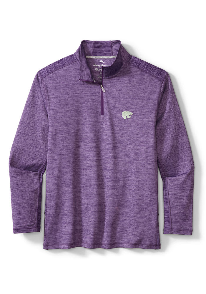 Tommy Bahama K-State Wildcats Mens Purple Sport Delray Long Sleeve 1/4 Zip Pullover