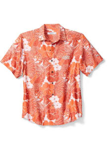 Tommy Bahama Oklahoma State Cowboys Mens Orange Coconut Point Playa Flora Short Sleeve Dress Shi..