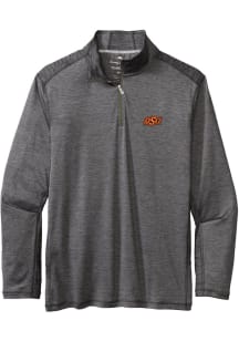 Tommy Bahama Oklahoma State Cowboys Mens Charcoal Sport Delray Long Sleeve 1/4 Zip Pullover